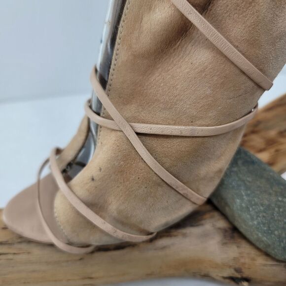 Giancarlo camel peeptoe bootie stiletto - Picture 12 of 13